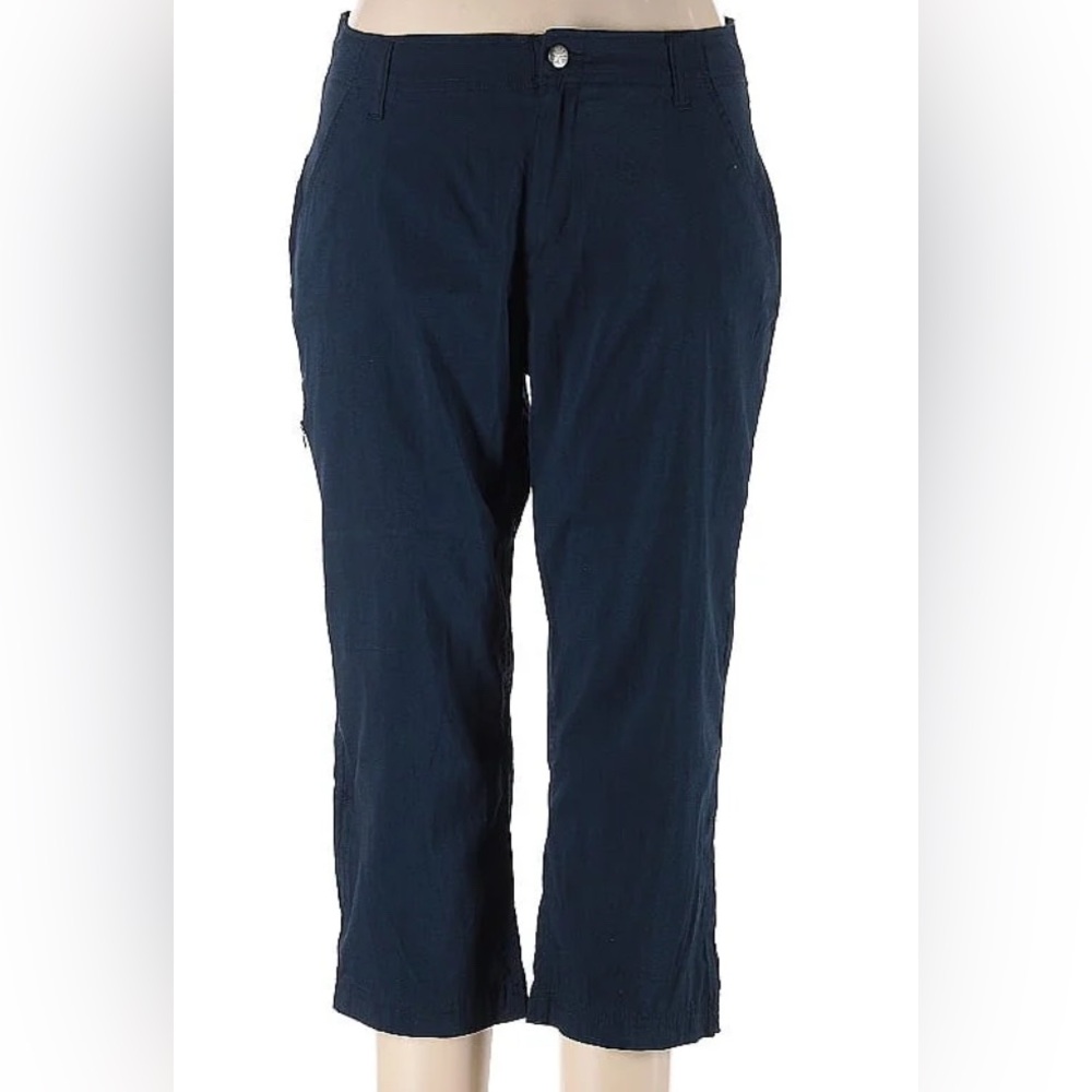 Khombu Black Active Wear Capri Pants Size Large